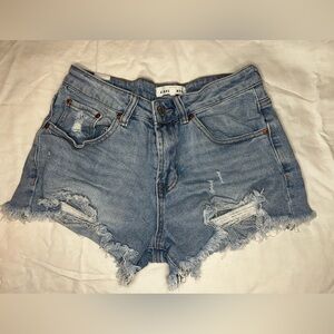 Almost Famous Light Blue Distressed Jean Shorts